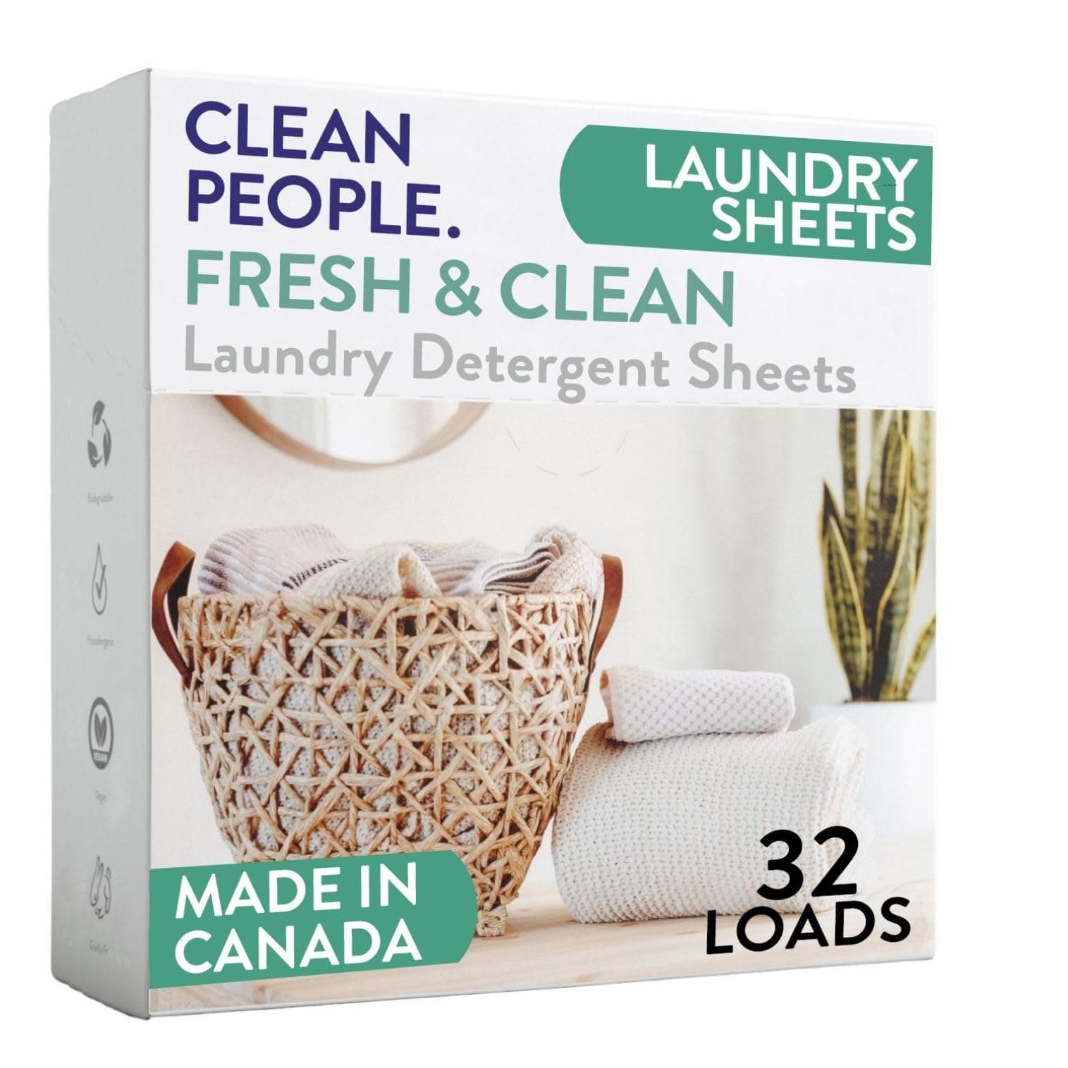 - Laundry Detergent Sheets - Laundry Soap - Ultra Concentrated, Recyclable Packaging, Stain Fighting - Fresh Scent, 32 Pack