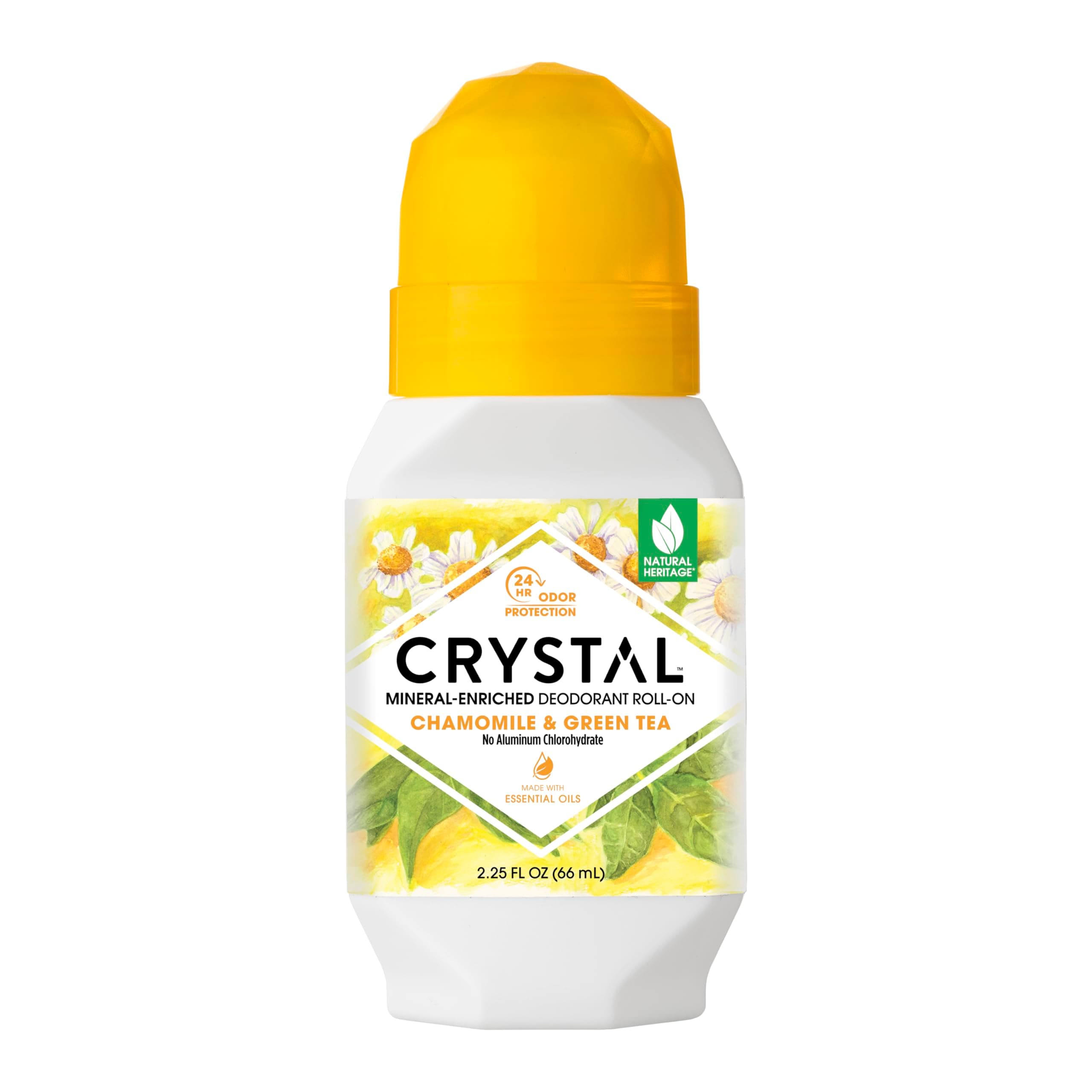 Crystal Deodorant Essence Roll-On 2.25 Ounce Chamomile/Green Tea (66ml)