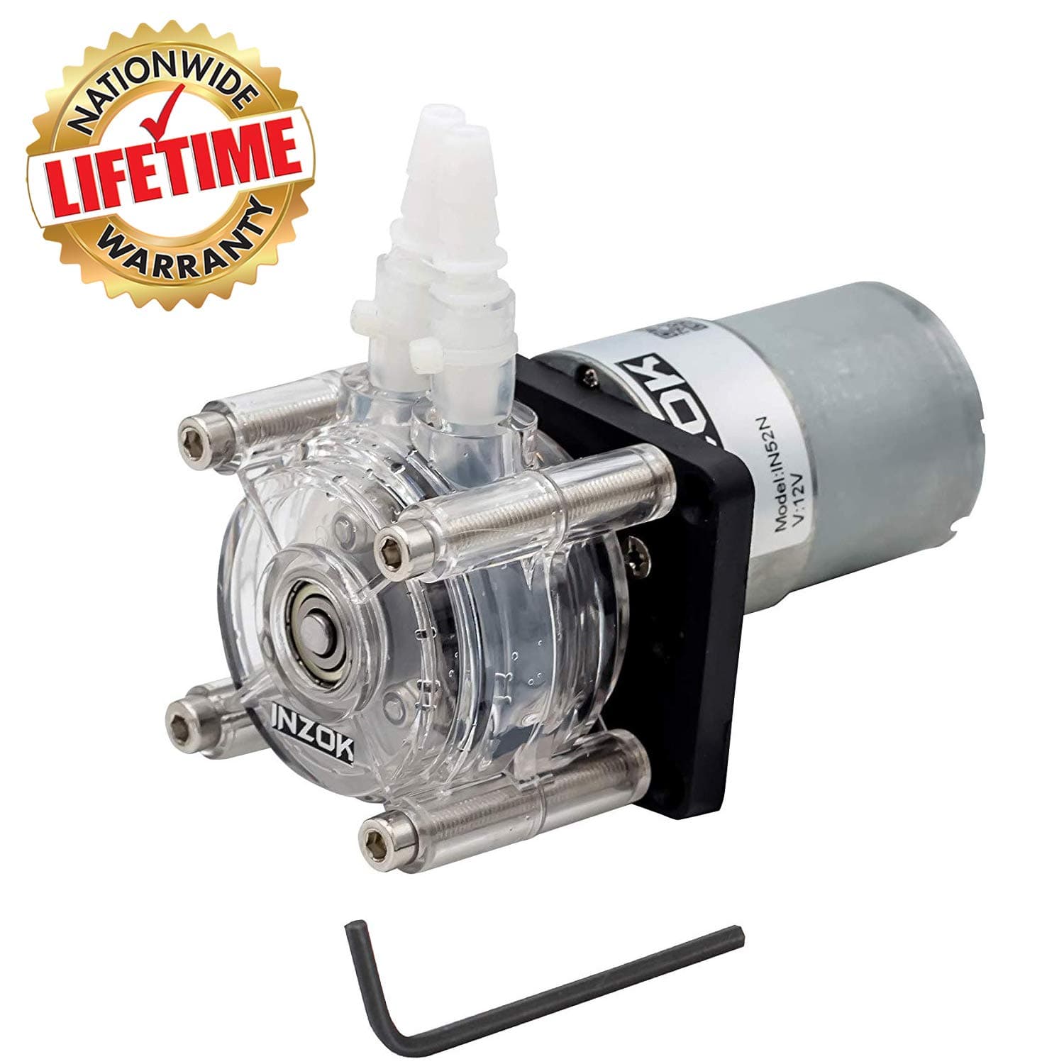 12v DC Large Flow Dosing Pump Peristaltic Pump Upgrade 304 Stainless Steel Roller for Vacuum Aquarium Lab Analytical