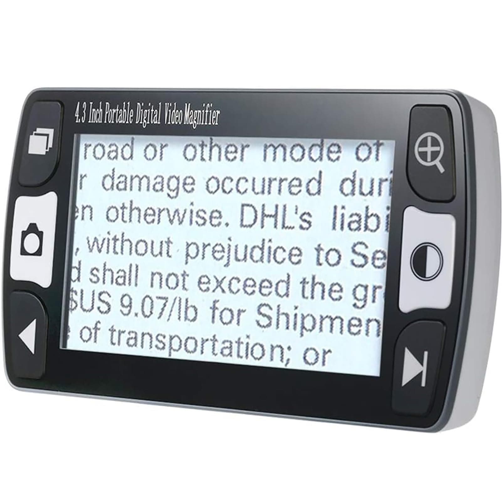 Low Vision Video Digital Magnifier, 4.3 Inch LCD Handheld Digital Magnifier, 6-16X Zoom Reading Aid 12 Color Modes, AV/TV Output, for Visually Impaired, Low Vision Seniors