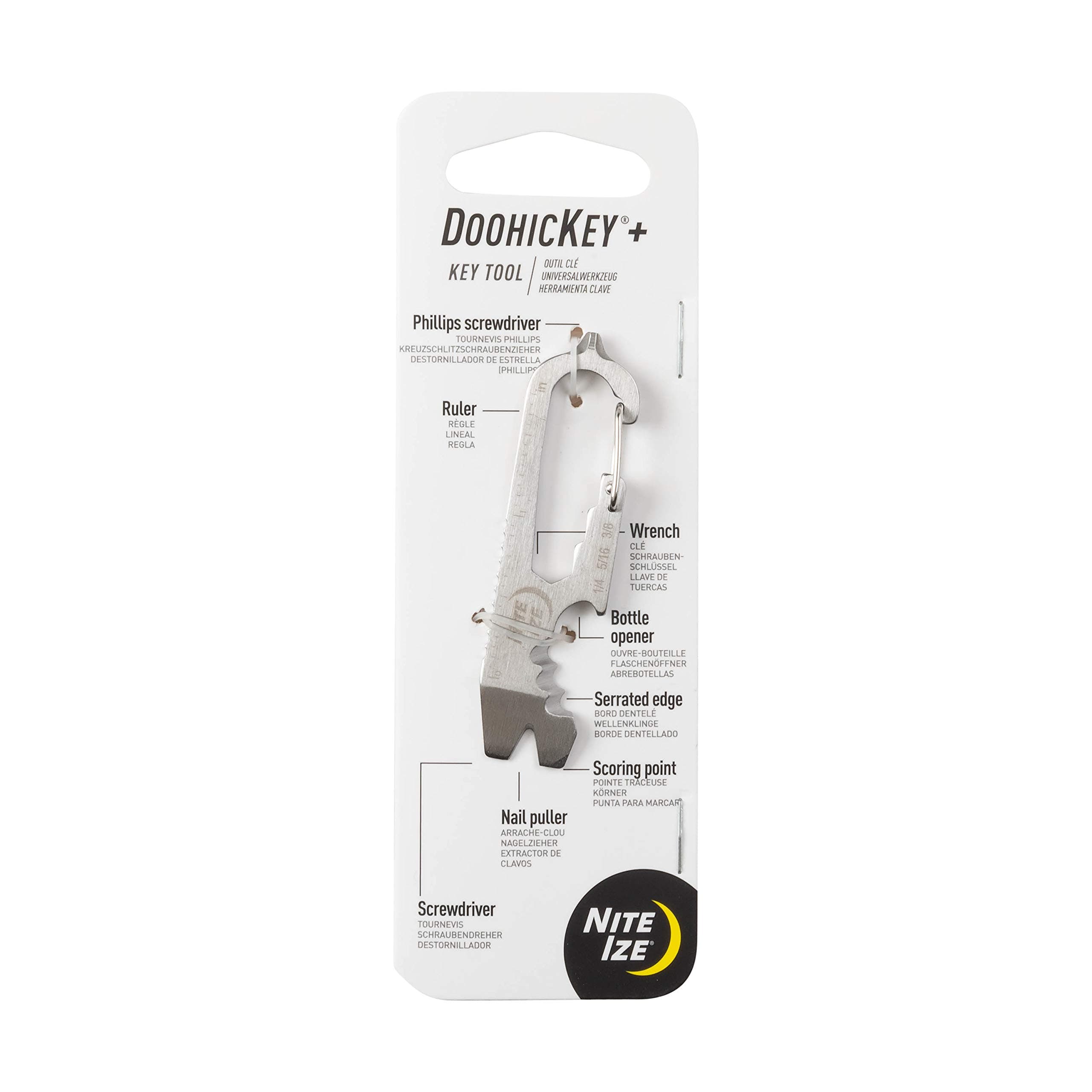 KMTSE-11-R3 DoohicKey Keychain Multi Tool, Stainless Stee