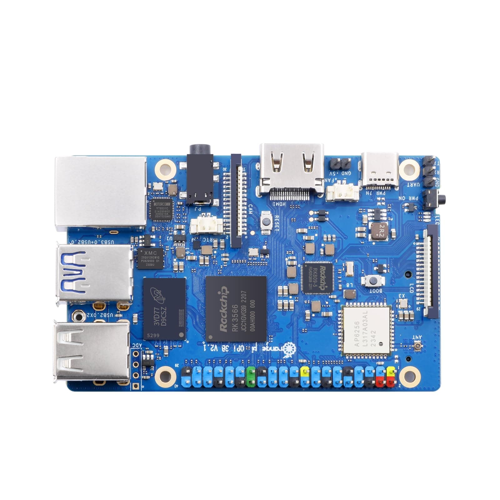 Orange Pi 3B 4G V2.1 Version RK3566 Quad Core 64 Bit Single Board Computer, 1.8 GHz Frequency WiFi Bluetooth Open Source Board Run Orange Pi OS, Android, Debian, Ubuntu, OpenHarmony (Pi 3B 4GB)