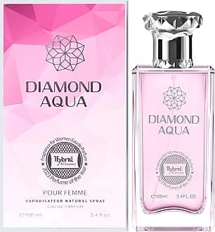 Hybrid & Company Diamond Aqua Pour Femme Eau De Parfum Natural Spray Vaporisateur,3.4FL.OZ
