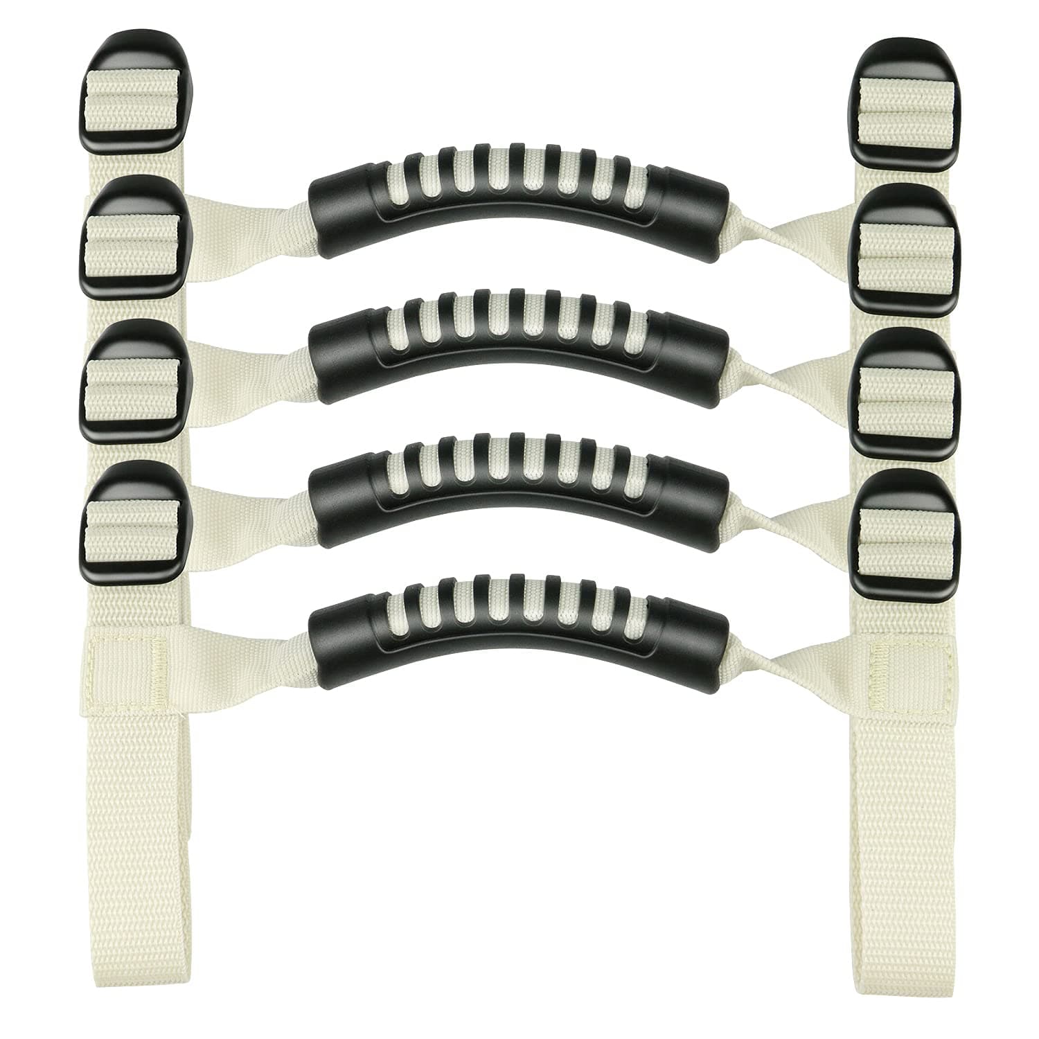 Bentolin 4 x Grip Handle Holder Roll Bar Grab Handles Compatible with Jeep Wrangler Accessory 1987-2021 YJ TJ LJ JK JL Sports Sahara Freedom Rubicon X & Unlimited (White)