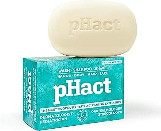 ANDREW LESSMAN pHact Moisture-Rich, Soap-Free Cleansing Bar. Natural Skin pH. Fragrance-Free. All Skin Types - Even Sensitive Skin. Hypoallergenic. Dermatologist Tested. 3 Pack 4.25 oz each