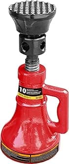 BIG RED ASJ10R Torin Professional Car Support Screw Jack for House Construction Bridge Stabilization, 10 Ton (20,000 lb) Capacity, Red