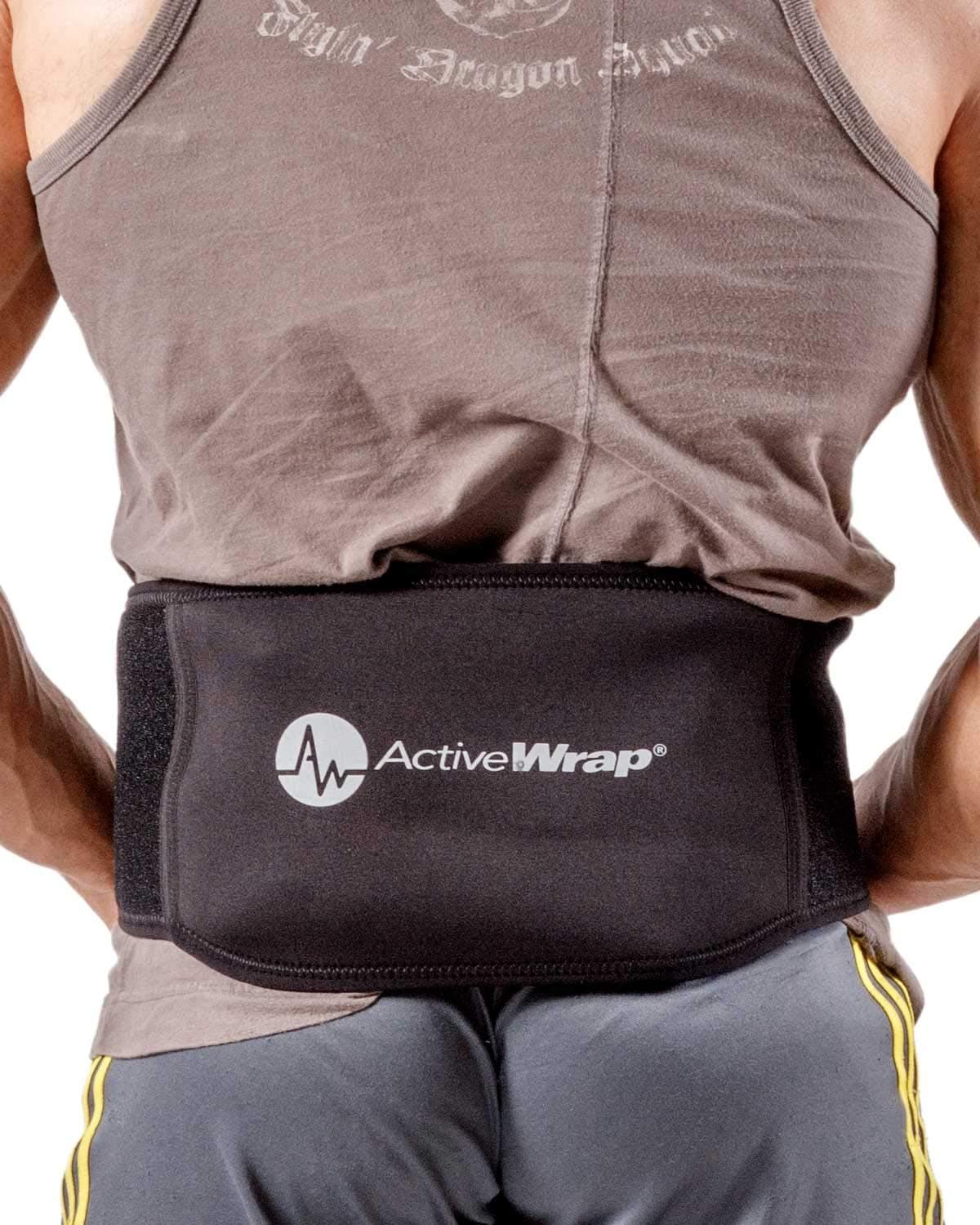 ActiveWrap Heat Ice Therapy Wrap for Back (Large / XL) - Reduces Lower Back Pain, Swelling, and Back Stiffness - Hot / Cold Gel Pack Included