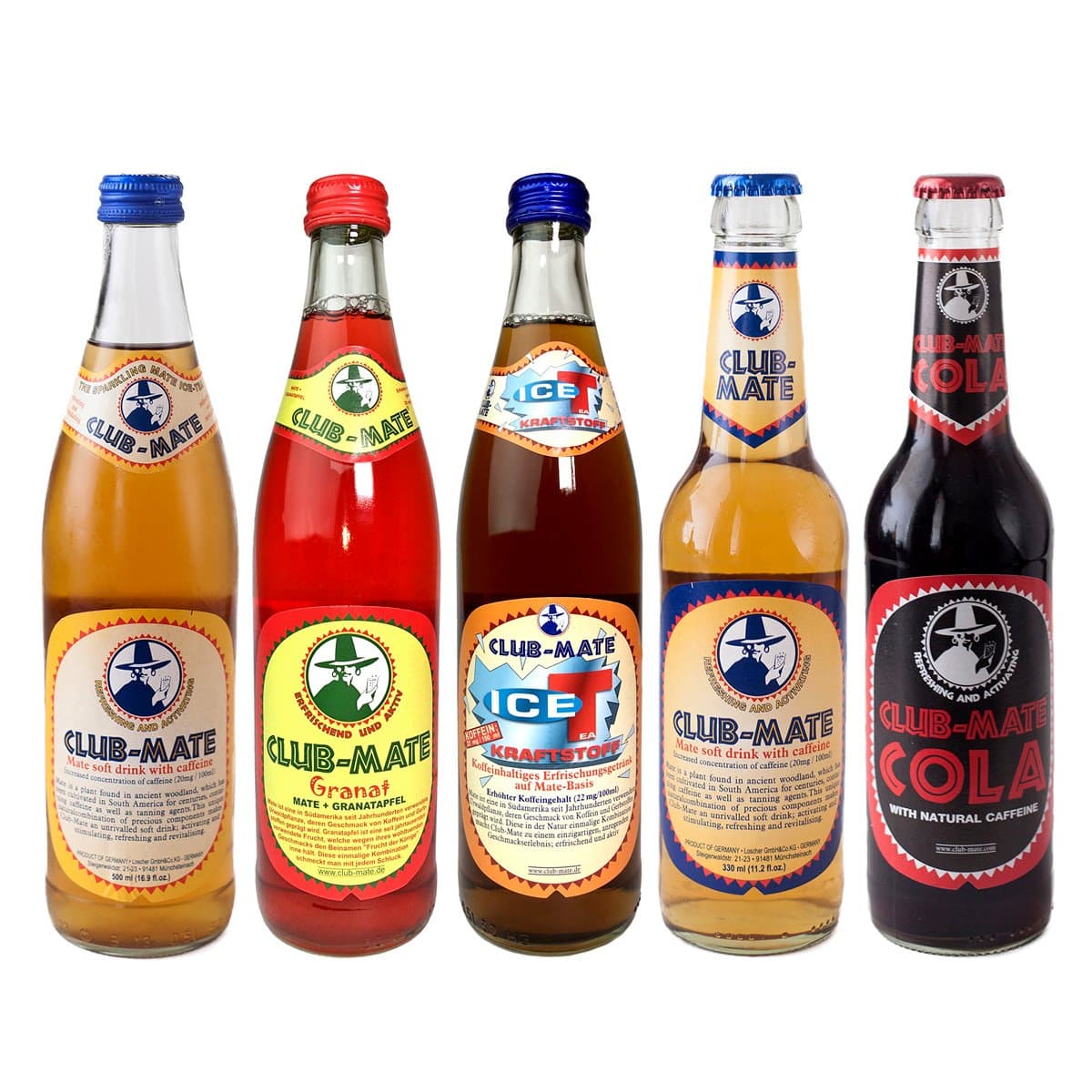 Club-Mate Sampler Case, 12 Count (Mixed 16.9oz and 12oz Bottles)