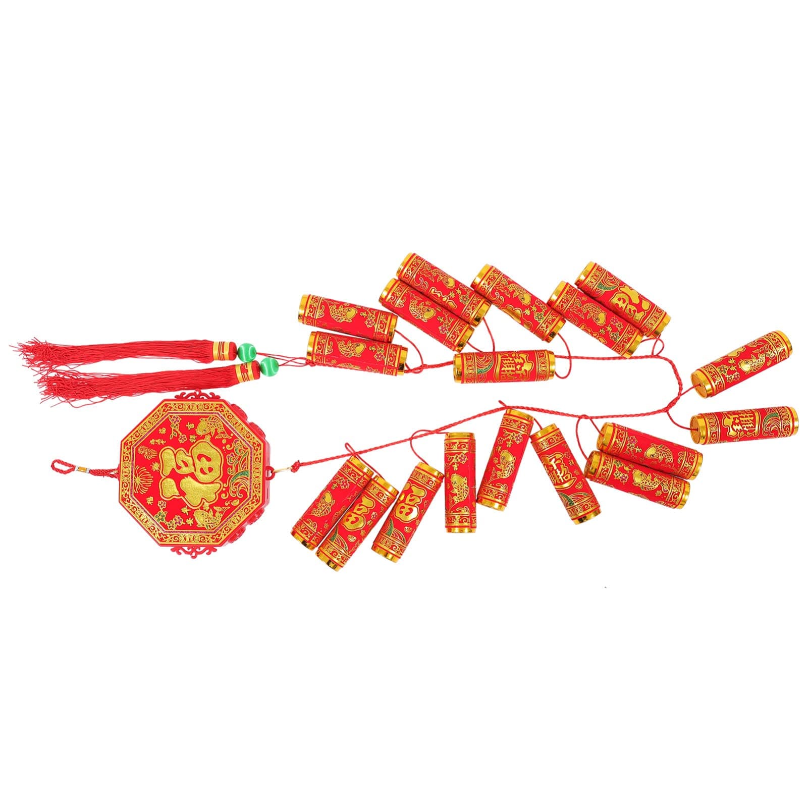 BESPORTBLE 1 Set Chinese New Year Firecracker Decor Artificial Firecrackers 2021 Chinese New Years Fu Character Ornament Chinese New Year Hanging Decorations