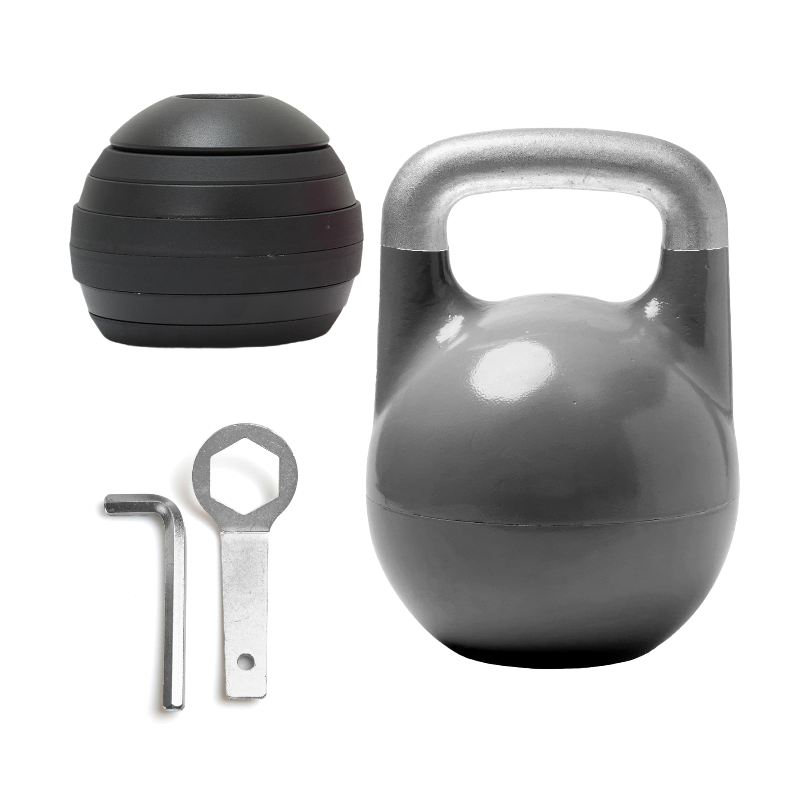 Adjustable Kettlebell Set, 26-70 lb - Strength Training Kettlebells with 7 Plates - Secure Lock System and Durable Steel Kettle Bell for Swings, Squats, Presses and Full-Body Training
