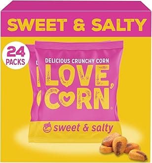 Sweet & Salty Crunchy Corn Snack | 24 x 20g Bags | Kosher, Vegan, Gluten-Free | Simple Ingredients, Low Calorie, Low Sugar | Great For Lunchbox & On The Go | Perfect Healthy Graze | UK Made