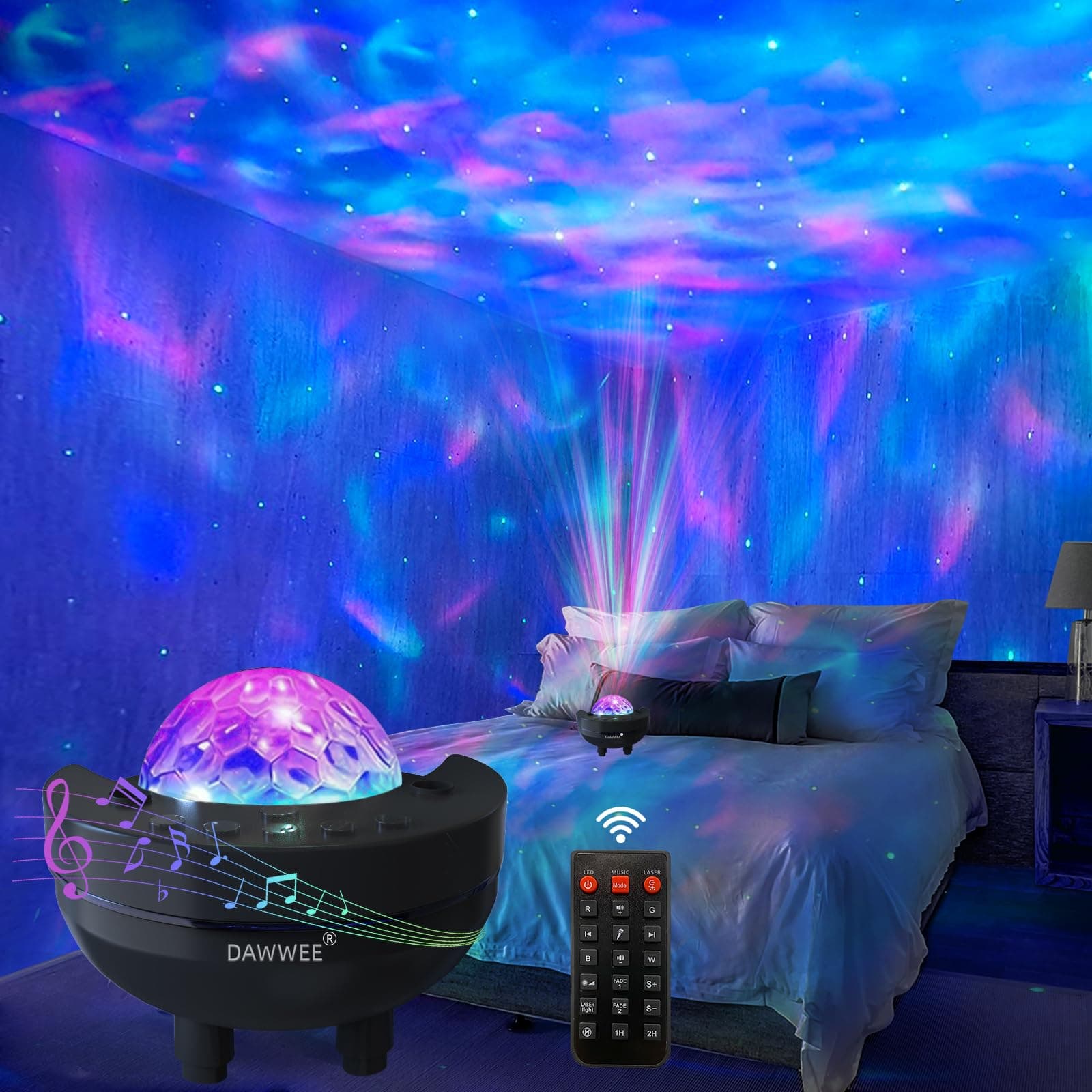 Galaxy Projector, Star Projector for Bedroom with Moon & Bluetooth Speaker, Led Galaxy Night Lights Projector Galaxy Light Lamp, Space Lights for Bedroom Teens Room Decor Aesthetic Christmas Gift