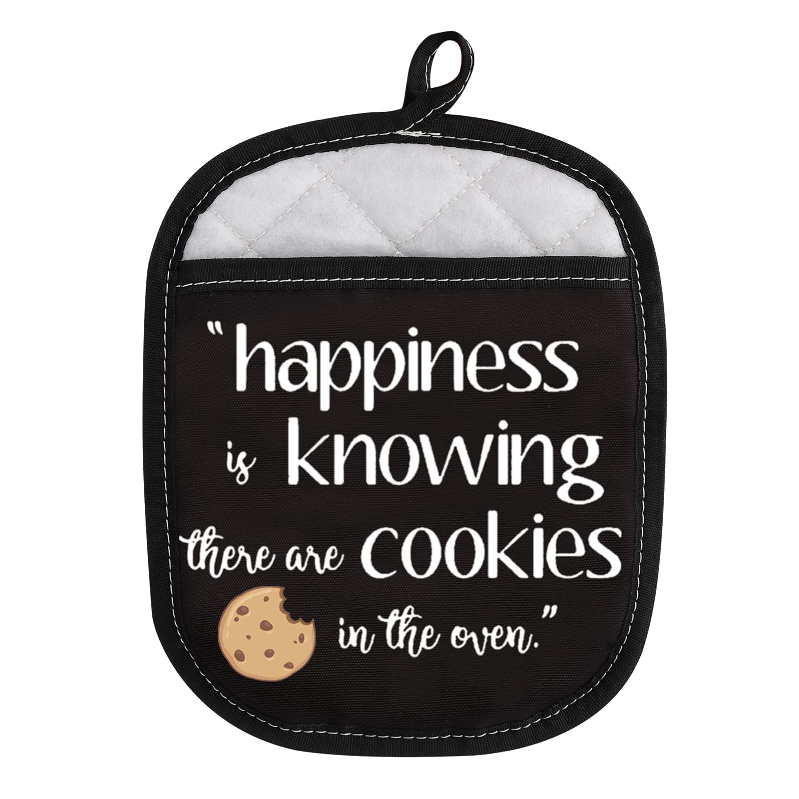 Baking Merchandise Baking Lover Gift Happiness is Knowing There are in The Oven Pot Holder with Pocket (Cook Oven)[Amazon-developed Certification] Compact by Design