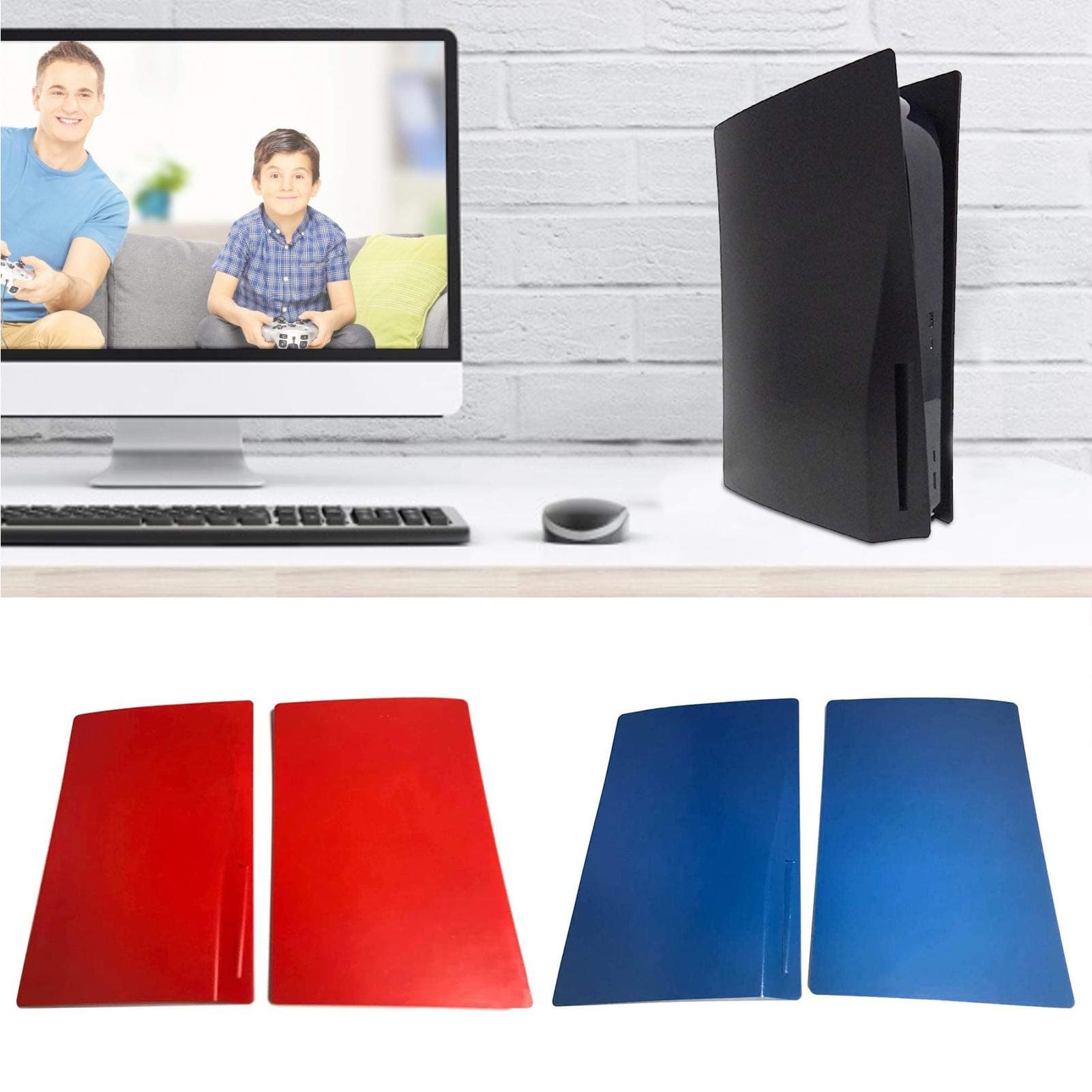 ELEC TECH Skin Shell Case Cover Playstation 5 Accessory PS5 Accessories PS5 Solid Color Skin Shell Case Cover Replacement Plate Skin Protection Sleeve AntiScratch and DustProof Accessories Nice