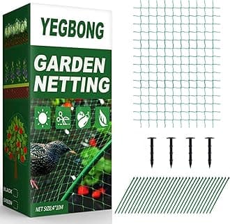 Homarket Bird Netting for Garden Protect Vegetable Plants and Fruit Trees,trellis patio Netting for Birds, pets,poultry,Animals(Extra-Large,13.1ftX32.8ft) (Green)