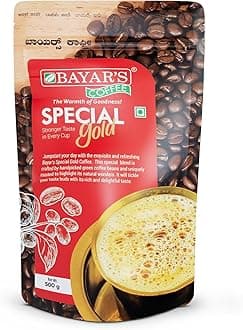 Bayar's Coffee Special Gold Filter Coffee Powder 500g | Rich South Indian Blend with 70% Coffee, 30% Chicory | Balanced Taste & Sweet Aroma | Freshly Roasted & Ground (Pack of 1)