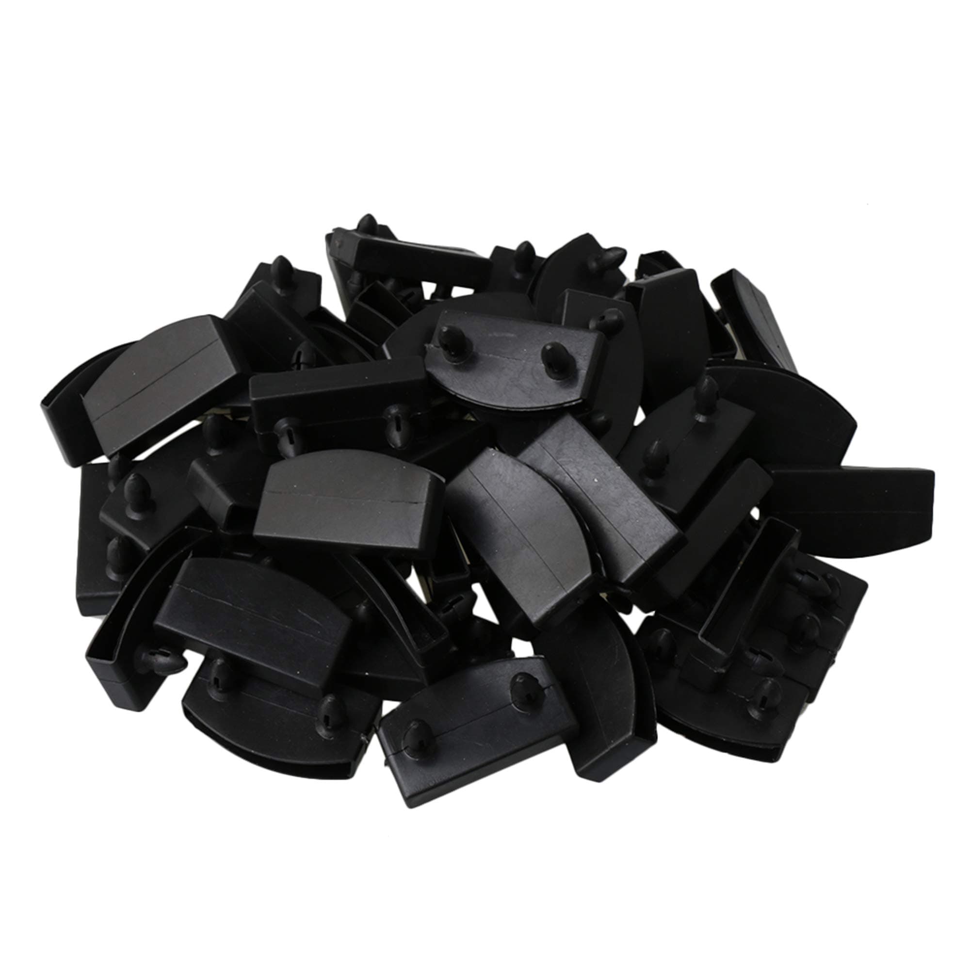 Mxfans 55mm Length Single End Caps Bed Slat Holders Replace Part Set of 50