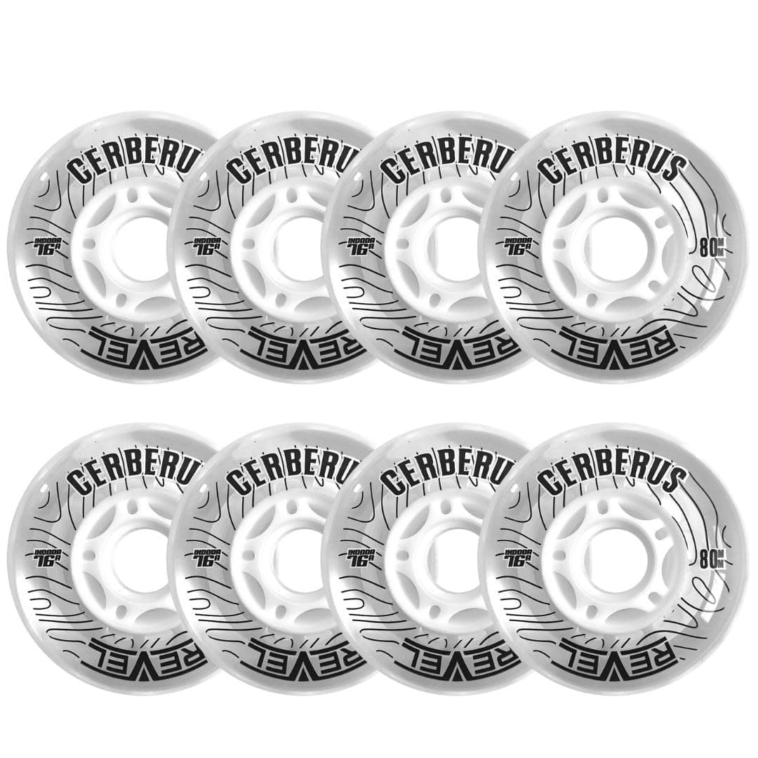 Alkali Hilo 4-76MM/4-80MM Indoor Inline Roller Hockey Wheels 8 Pack - 74A X-Soft 76A Soft