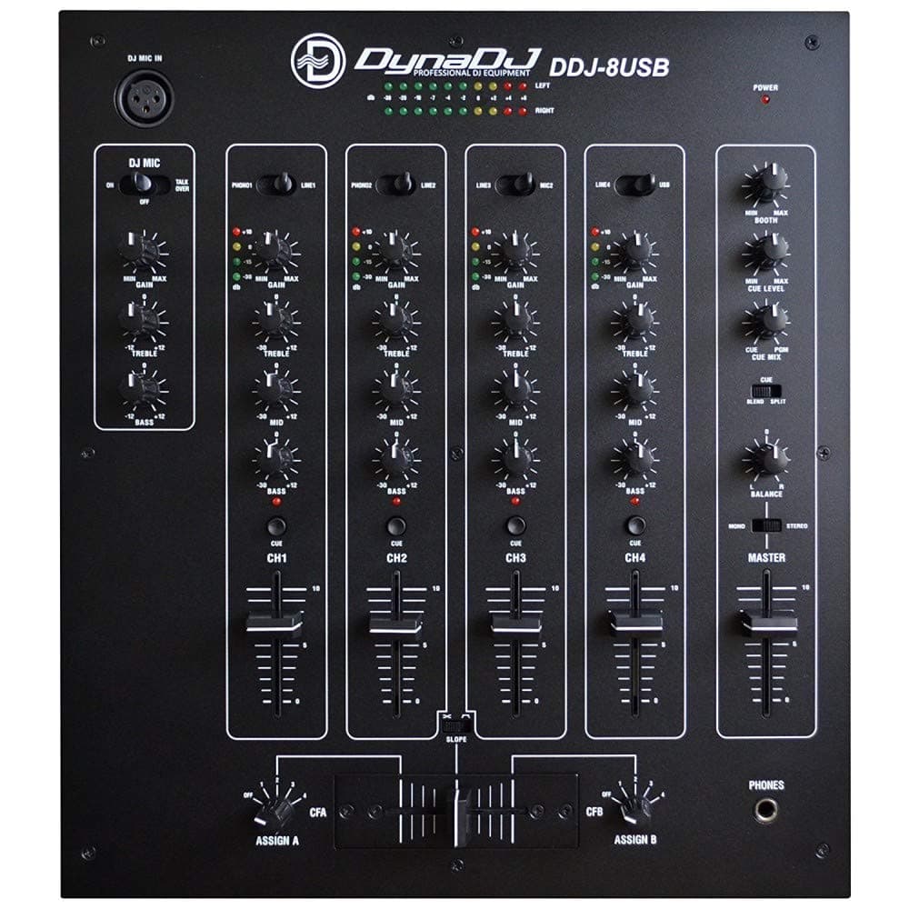 Dynatech DynaDJ DDJ-8USB Four Channel USB DJ Mixer