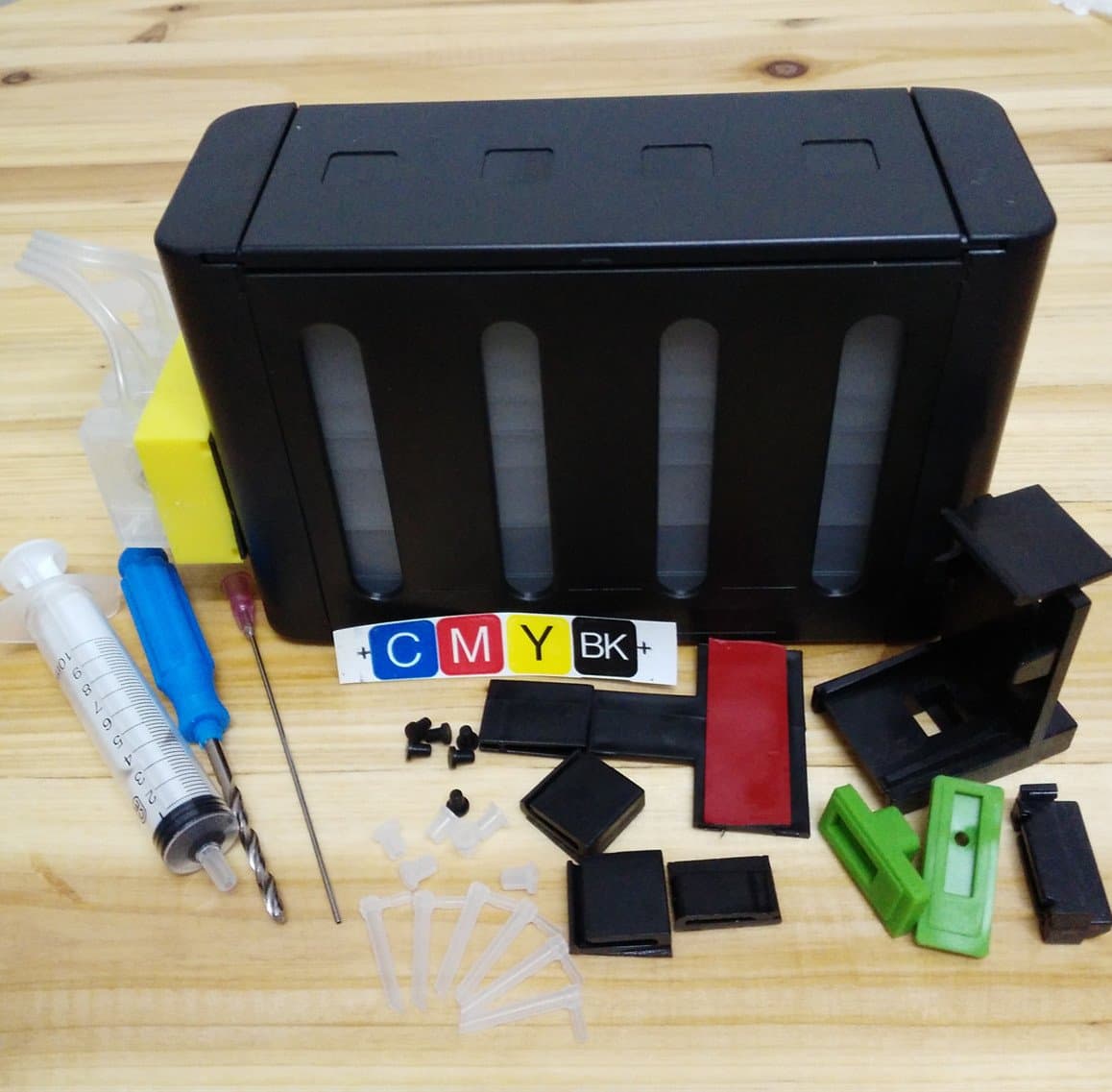 4 * 100ML CISS Uusually continous ink supply system accessories for hp canon epson brother printer with damper(TO effectively prevent the backflow of ink)