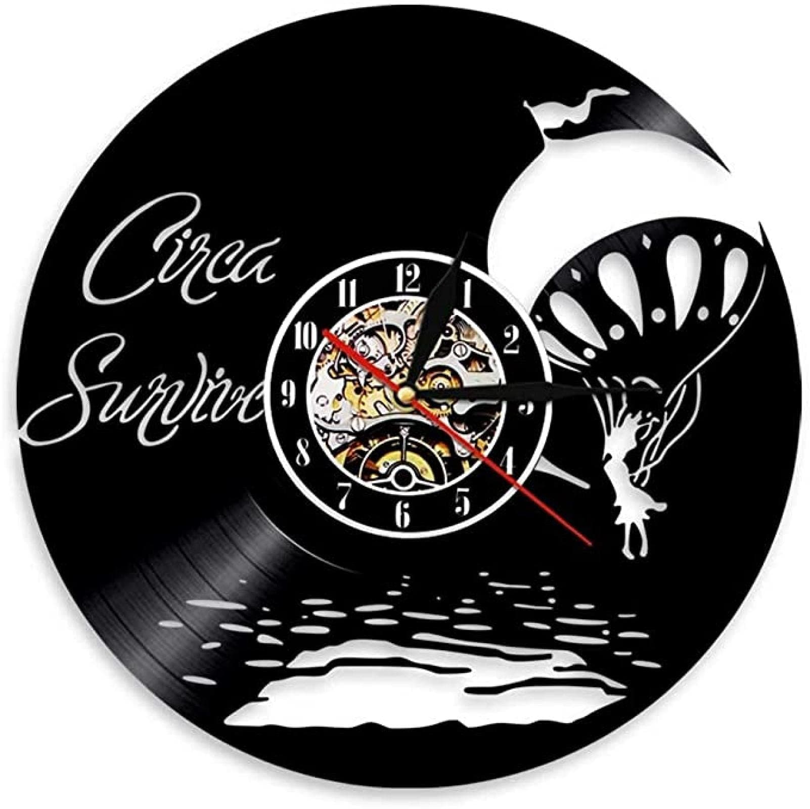 No Led 1Piece Circa Survive Vinyl Clock Led Wall Light Vintage Silhouette Record Handmade Gift Cool Living Room Interior Decor Art Lamp NO LED