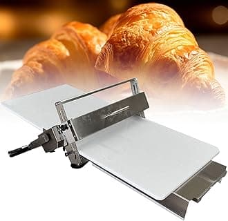 Croissant Dough Laminator,Commercial Dough Roller Sheeter,Dough Machine Thickness Adjustable, Stainless Steel,Table Top Croissants Fondant Pizza Pastry Sheeter Machine,Type300