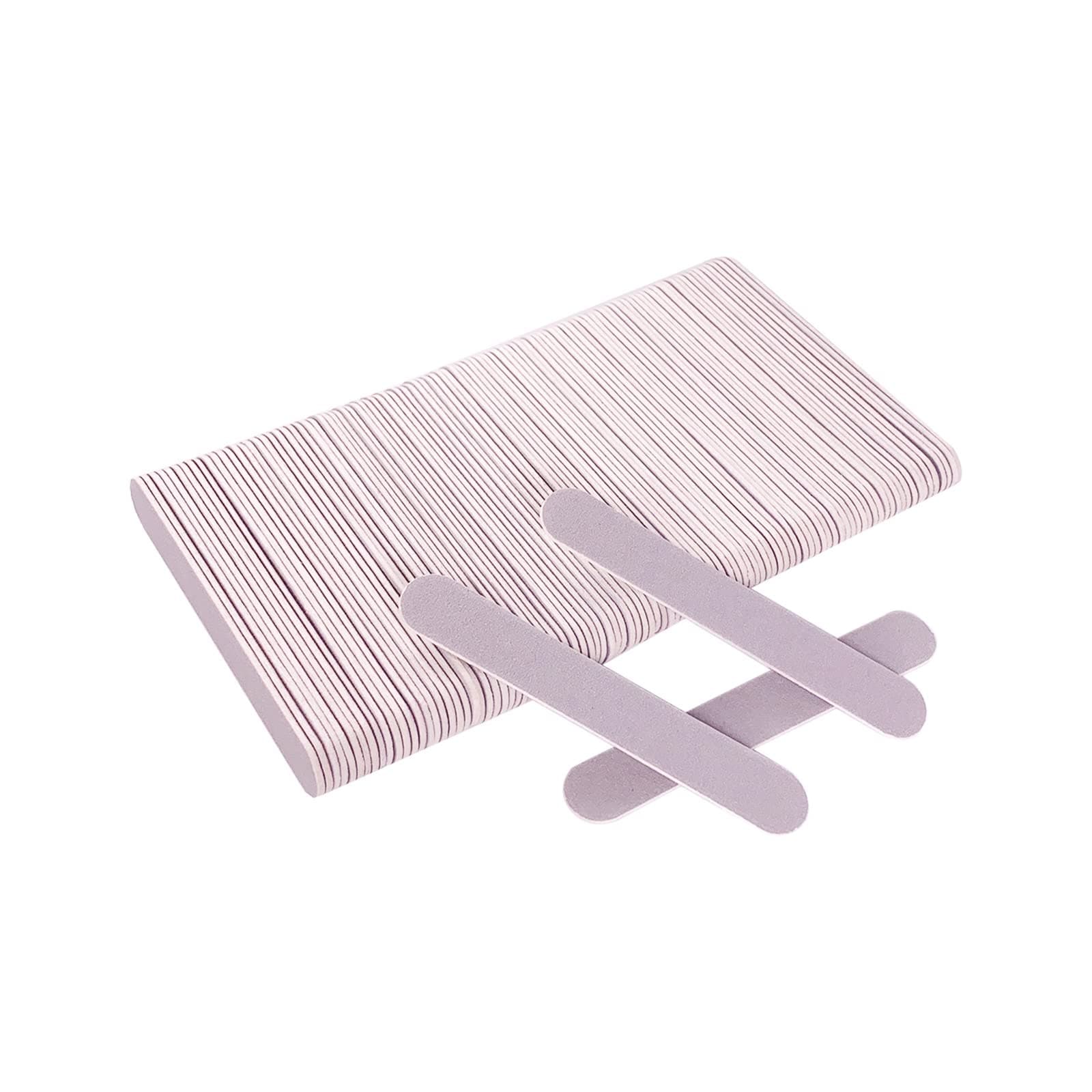 Mini Nail Files Bulk (100 Pcs), Double Sided Emery Board Nail File for Nature Nails, Manicure Tool Set Disposable Colorful Nail File for Home Salon Use Travel Size Men Women Kids Wood Board