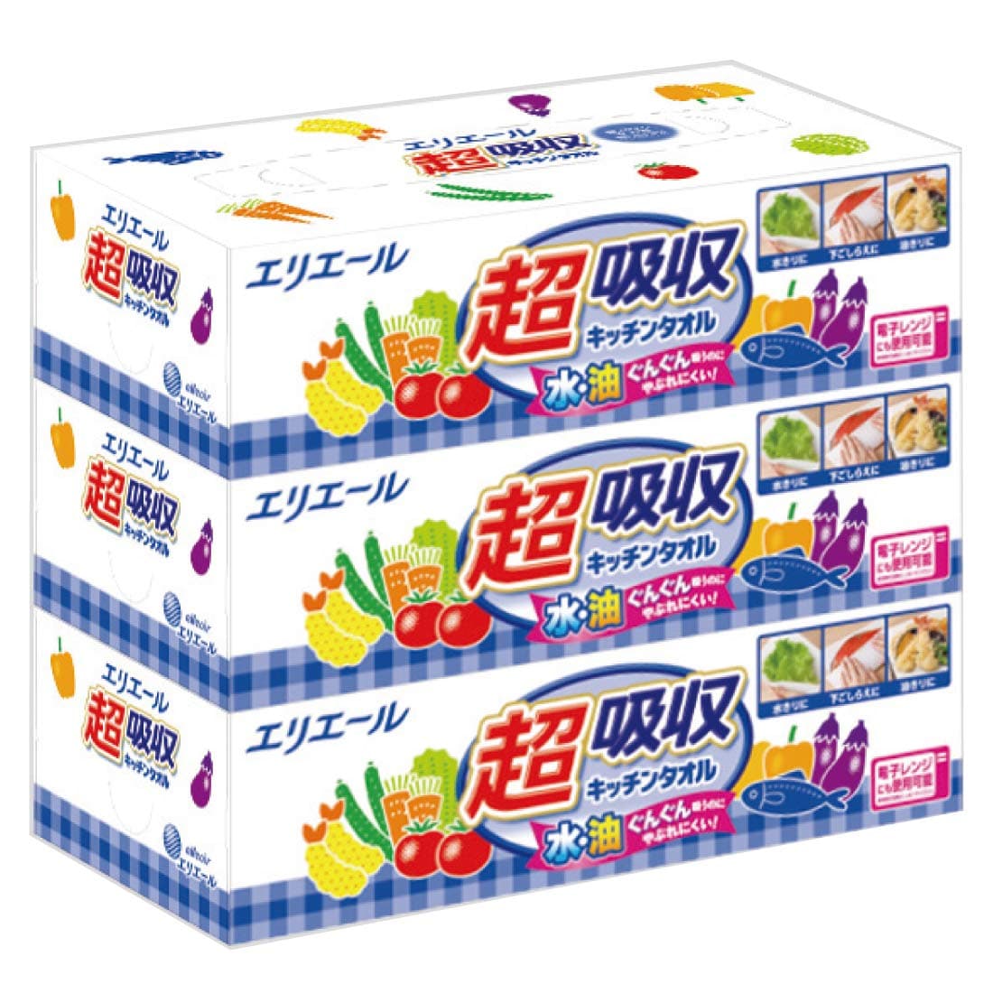superabsorbent kitchen towel box 75W 3 boxes pack