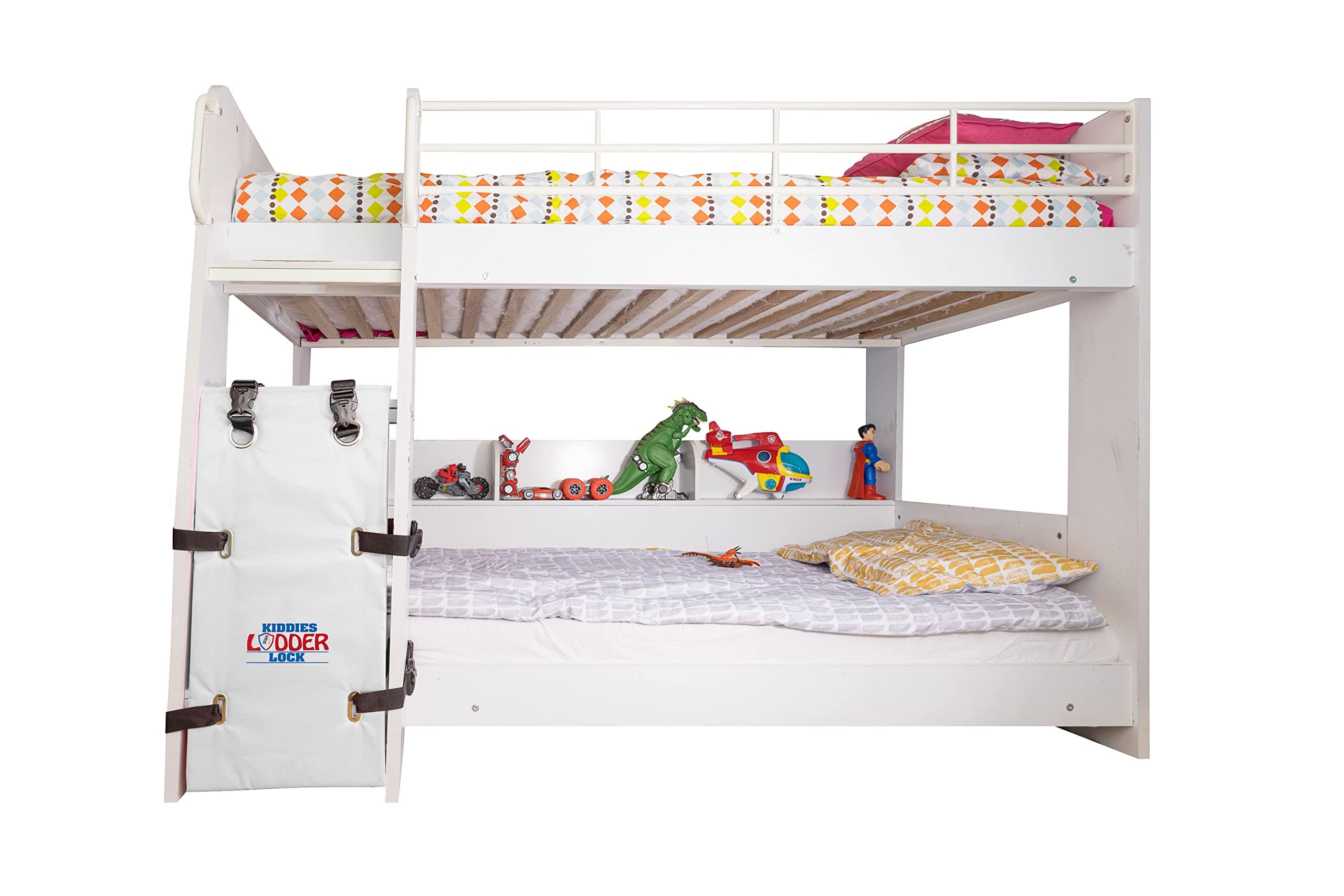 Kiddies Lock, Bunk Bed Ladder Cover, Pool Guard, Prevents Access to Ladders (White)