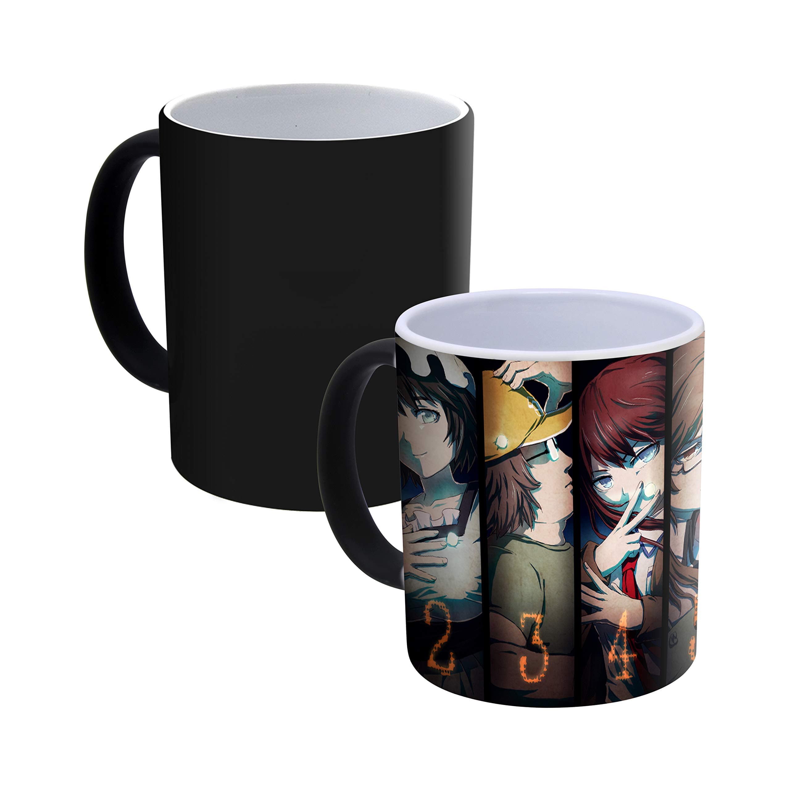 Steins Gate Heat Reactive Colour Changing Ceramic Coffee Mug Handmade Tea Cup Anime Gift. 300ml 10oz