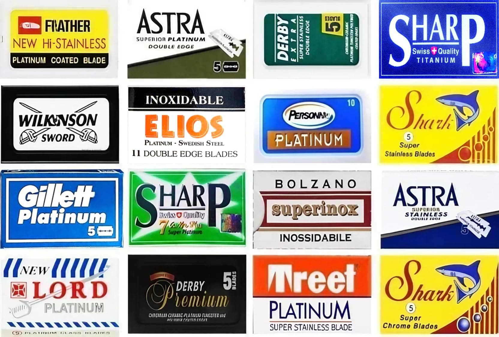 100 Excellent Quality Double Edge Sampler (16 different brands)