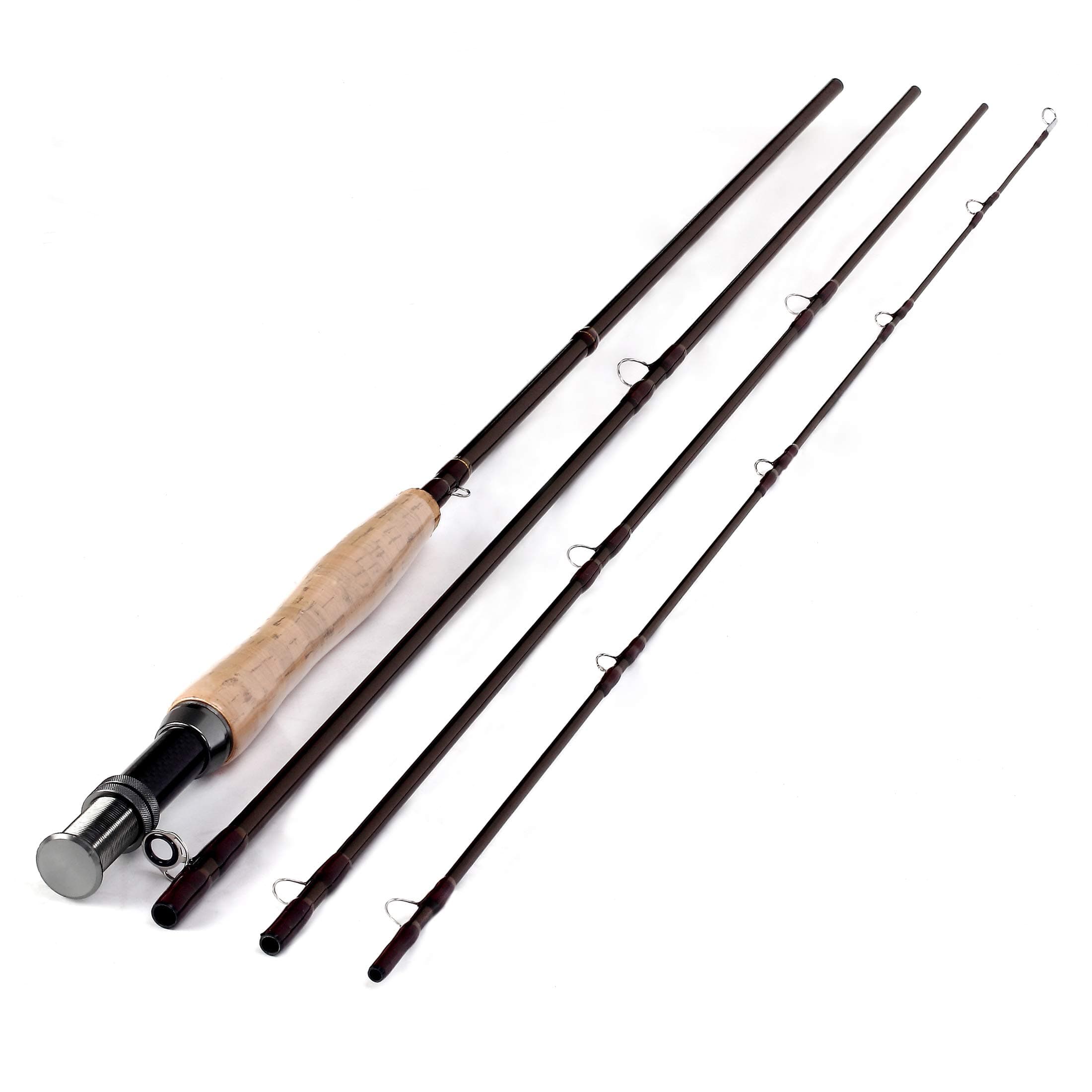 9ft 10ft Fly Fishing Rod 4 Sections 3-4wt 5-6wt Fly Rod Carbon Fiber Blanks Light Weight Medium Fast Action Cork Grip