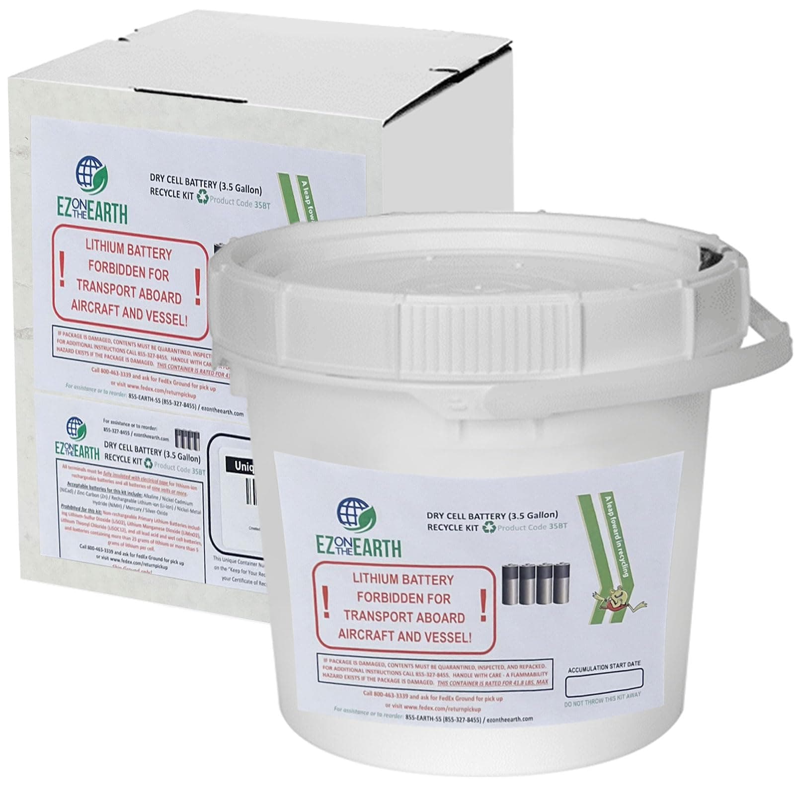 Dry Cell Battery (3.5 Gallon) Recycling Kit