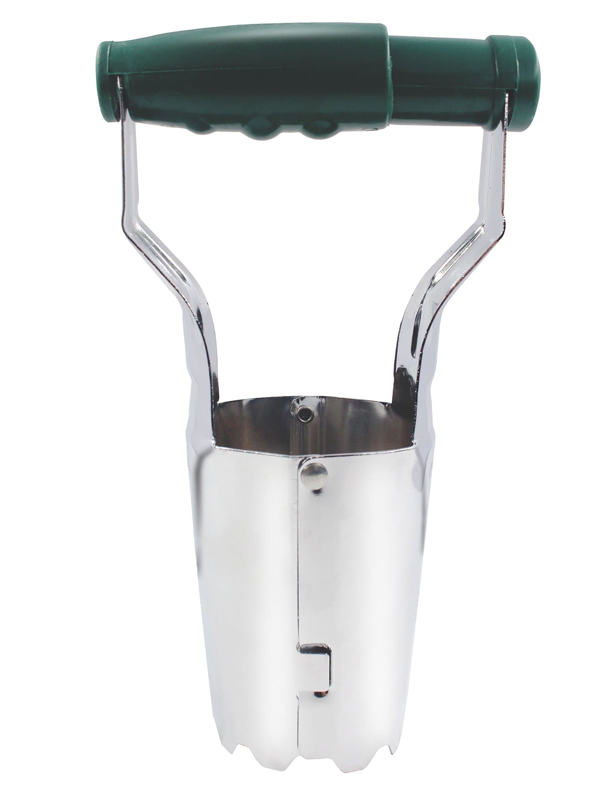 Handled Bulb Planter Tool TOVIA with Depth Markers, Automatic Soil Release for Digging refilling Hole - Ideal Garden Bulb Planting Tool for Planting Tulips, Daffodils, annuals and Other Flower Bulbs