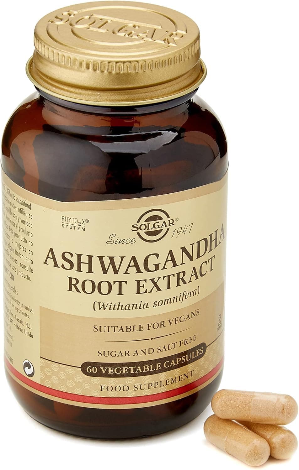 Solgar Standardized Full Potency Ashwagandha Root Extract Vegetable Capsules, 60 Count