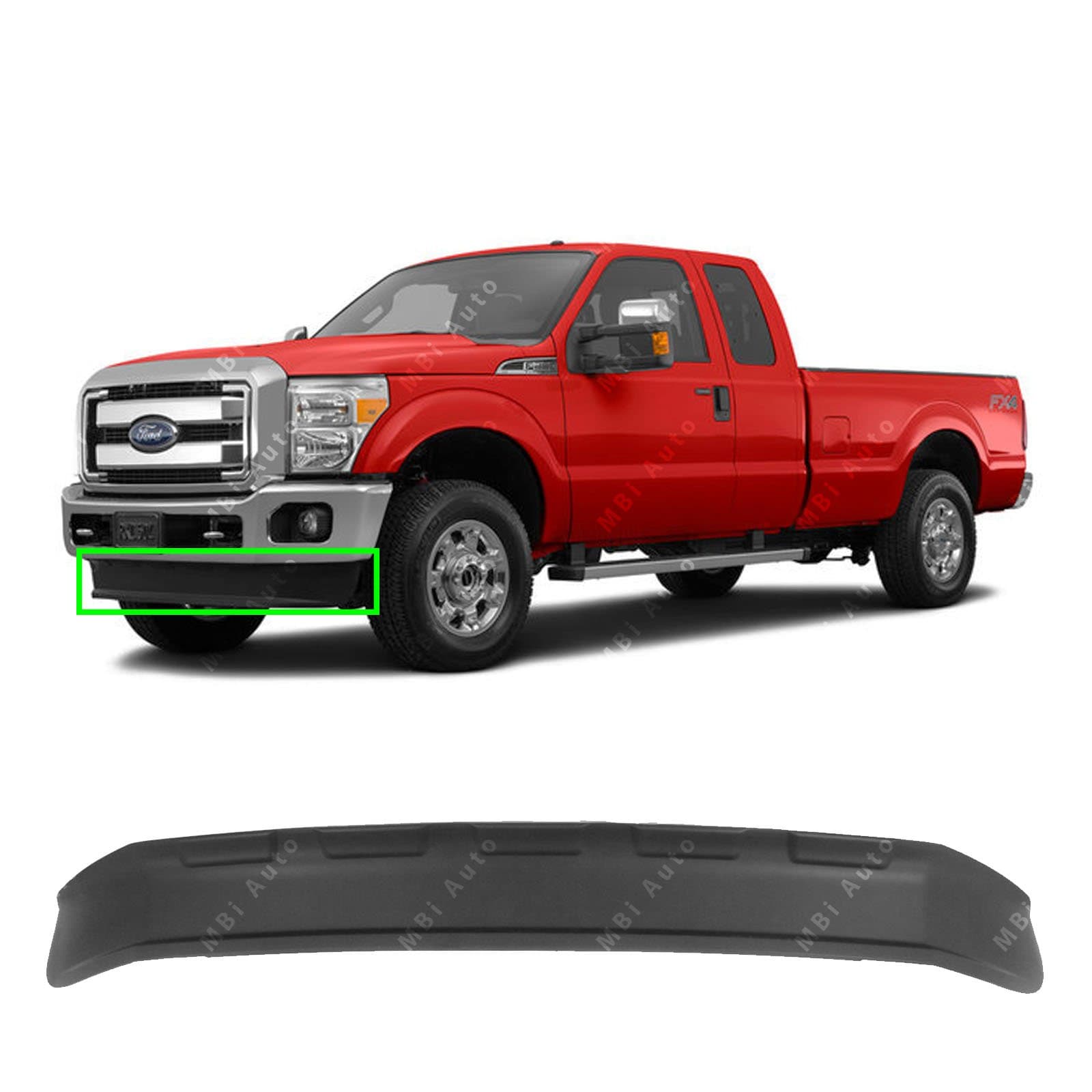 MBI AUTO - Front Bumper Lower Valance Air Deflector for 2011-2016 Ford F250 F350 Super Duty 4x4 11-16, FO1095242