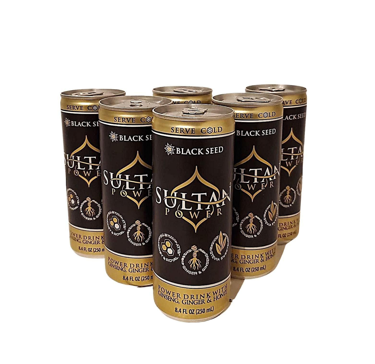 SULTAN POWER DRINK- BLACK SEED DRINK, 6 PACK, 8.4 OZ