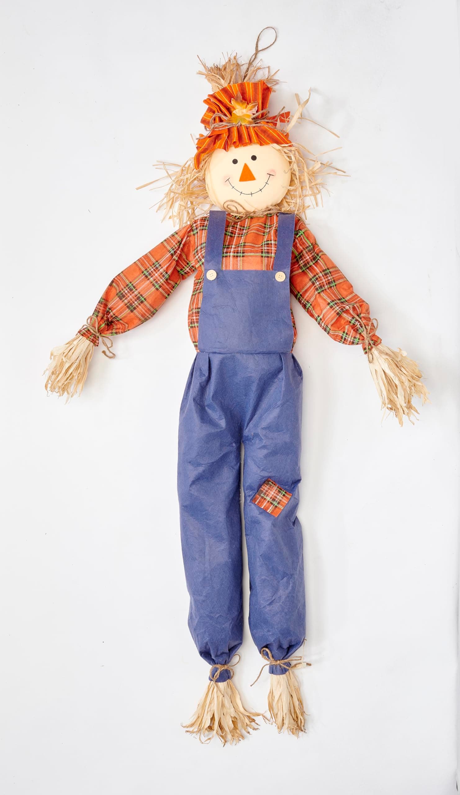 68" Stuffed Harvest Scarecrow,Sits or Hangs