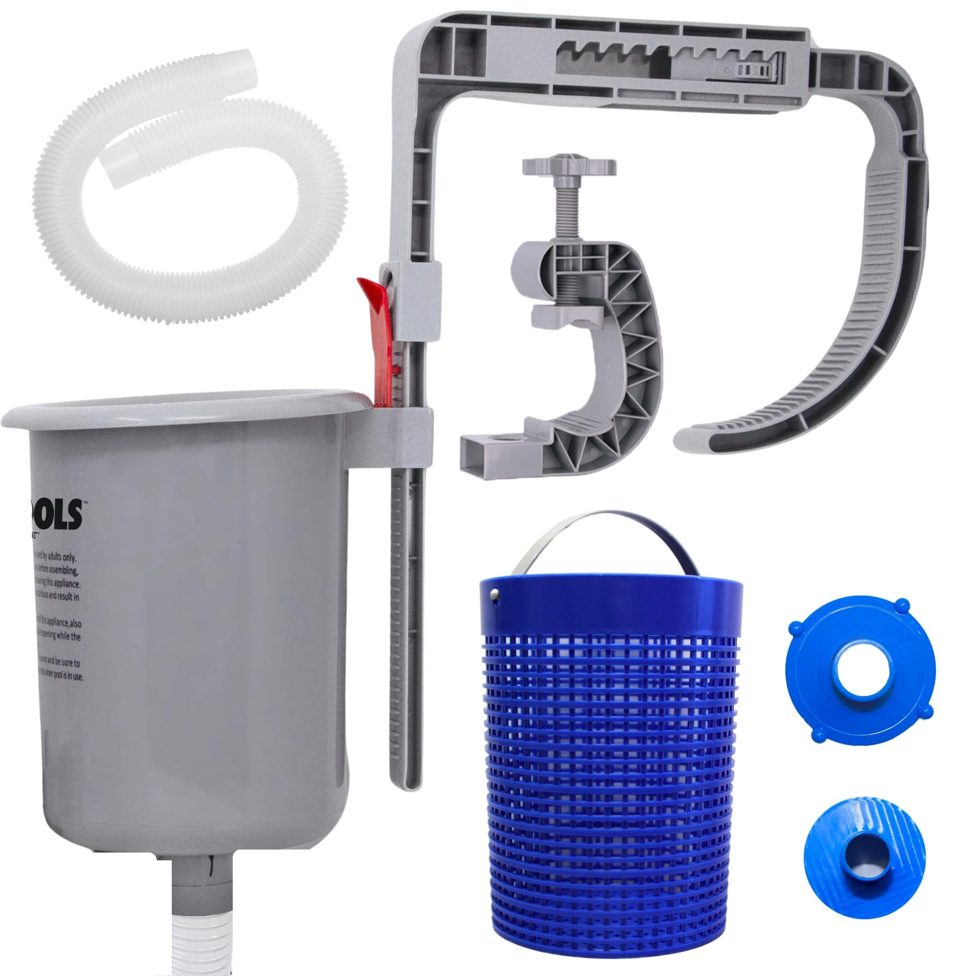 HYDROTOOLS Wall Mounted Hanging Above Ground Pool Surface Skimmer Kit | Cleans Automatically, Attach To Inflatable Collars, Tubular & Metal Frame Pools | Maintenance Cleaner Floating Debris