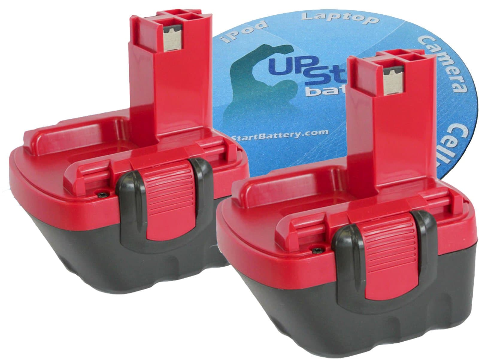 2-Pack Battery Compatible with Bosch 2 607 335 455 - Compatible with Bosch 12V Battery (1300mAh NICD)