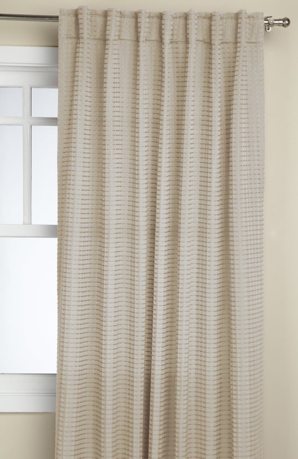 Trendex Home Designs Seasons Window Treatment Panel with Concealed Tab, 54 by 95-Inch, Cream