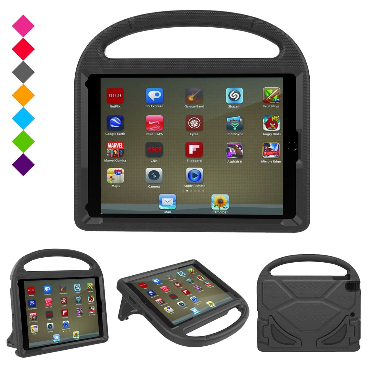 Kids Case for iPad Mini 1 2 3 4 5 - Auorld Light Weight Shock Proof Handle Friendly Convertible Stand Kids Case for iPad Mini, Mini 5, Mini 4,iPad Mini 3rd Generation, Mini 2 Tablet (Pink 2)