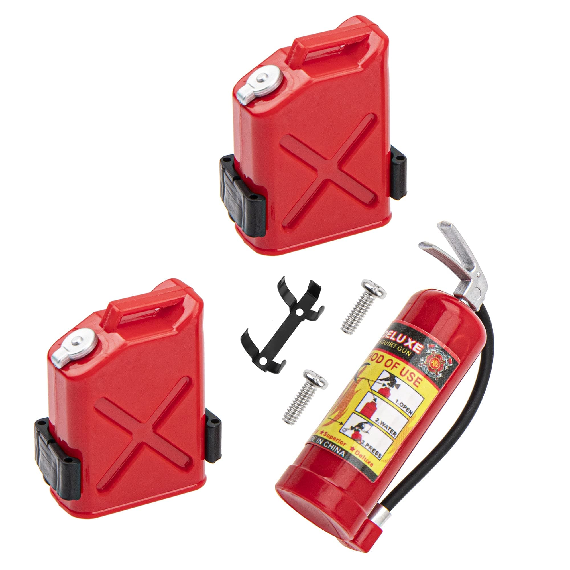 Share GooRC Simulation Decoration Plastic Mini Fuel Tank & Fire Extinguisher for Traxxas TRX4 Axial SCX10 Redcat Gen7 1/10 RC Rock Crawler