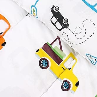 Utopia Bedding All Season Car Comforter Set with 2 Pillow Cases - 3 Piece Soft Brushed Microfiber Kids Bedding Set for Boys/Girls – Machine Washable (Twin/Twin XL)