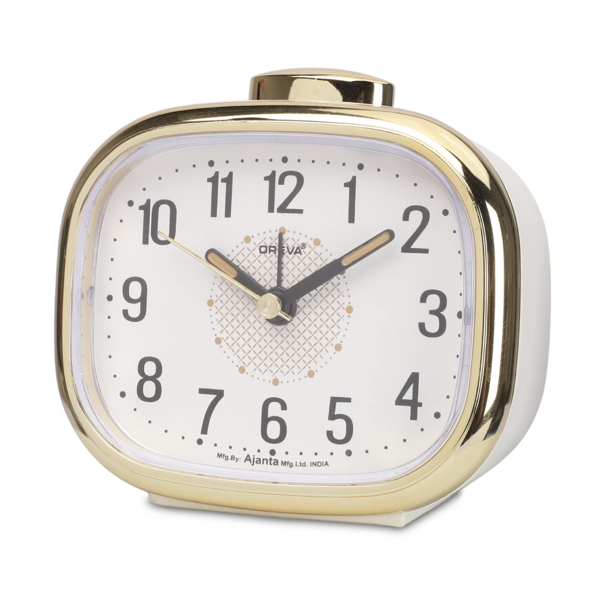 Bip Alarm Table Analog Clock (Copper 10.7 Cm X 3.7 Cm X 6.3 Cm, Aa3017)