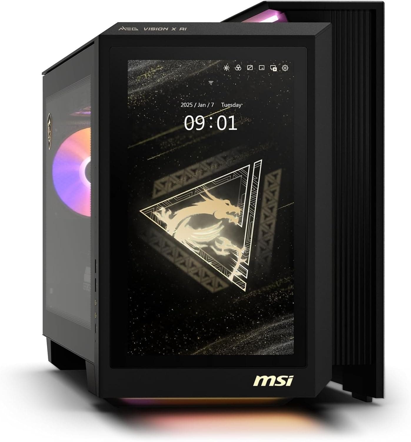 [2025] MSI MEG Vision X AI 2NVZ9-045US (Intel Core Ultra 9 285K, 128GB DDR5 RAM, 2TB NVMe SSD, NVIDIA GeForce RTX 5090, Windows 11 Pro) Gaming Desktop PC
