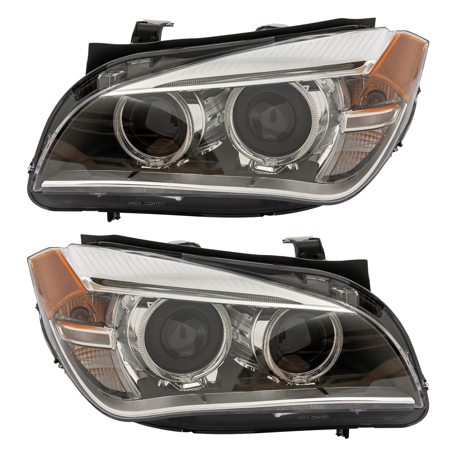 Front Xenon Halogen Headlight 2013-2015 BMW X1 E84 Left Driver and Right Passenger Side, M Sport & xDrive35i Models Only Direct Replacement (A Pair)