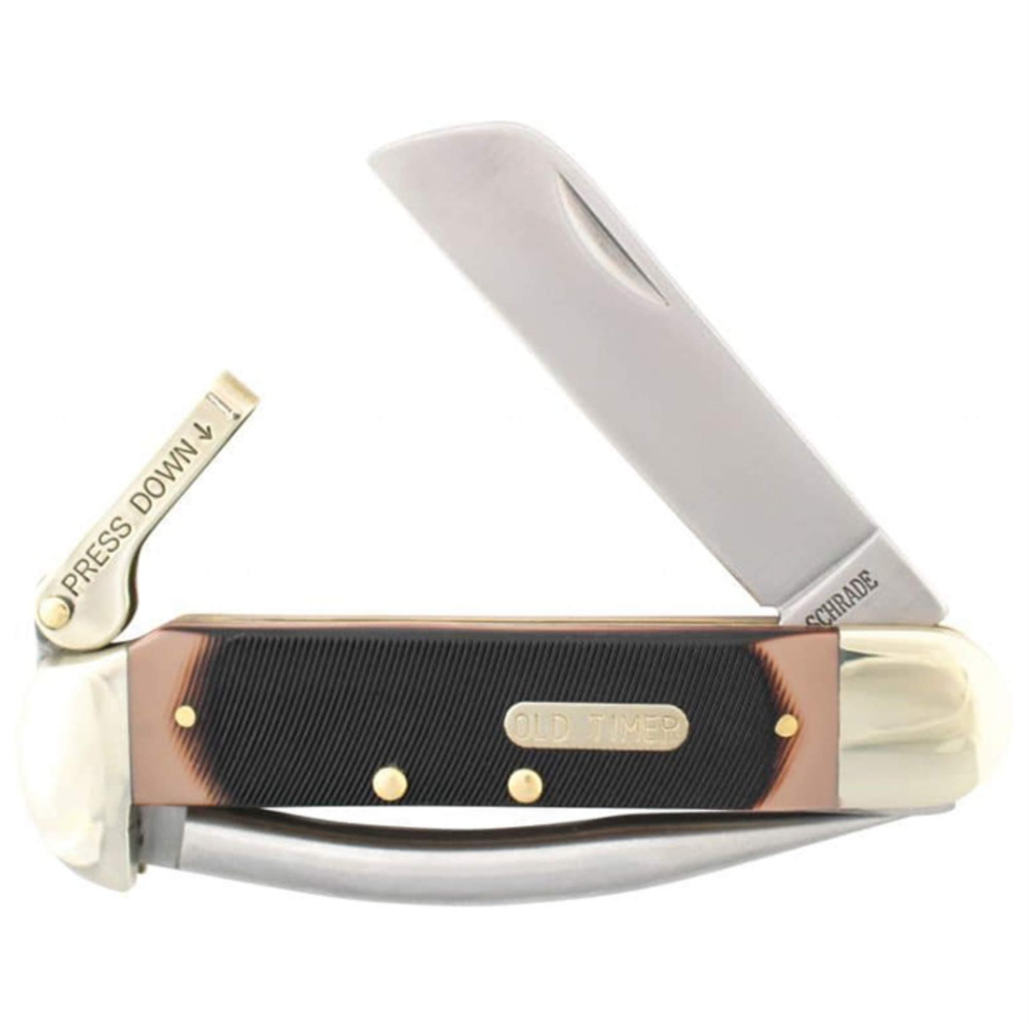 Old Timer 735OT Mariner 6.9in Leverlock Folding Sailor’s Pocket Knife with High Carbon Stainless Steel Marlin’s Spike, Sheepsfoot Blade, and Large Lanyard Loop for EDC, Seamen, Sailing, and Outdoors