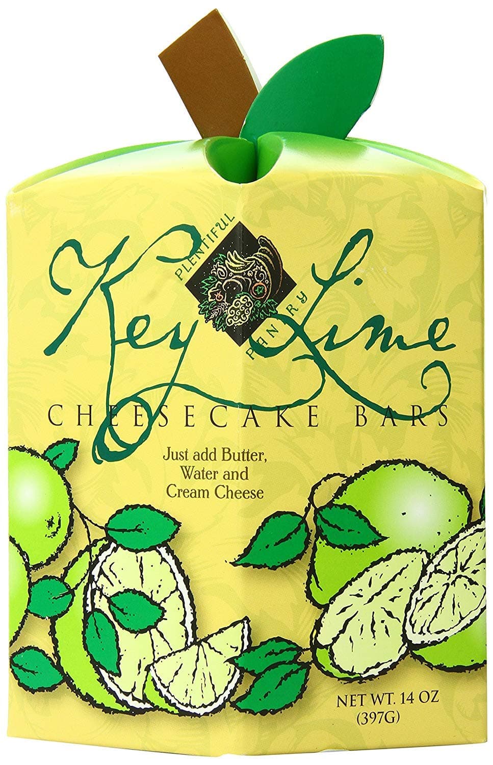 Plentiful Pantry No-Bake Key Lime Cheesecake Bars Mix, 14 Ounce - Just add 3 Ingredients - Mix & Serve