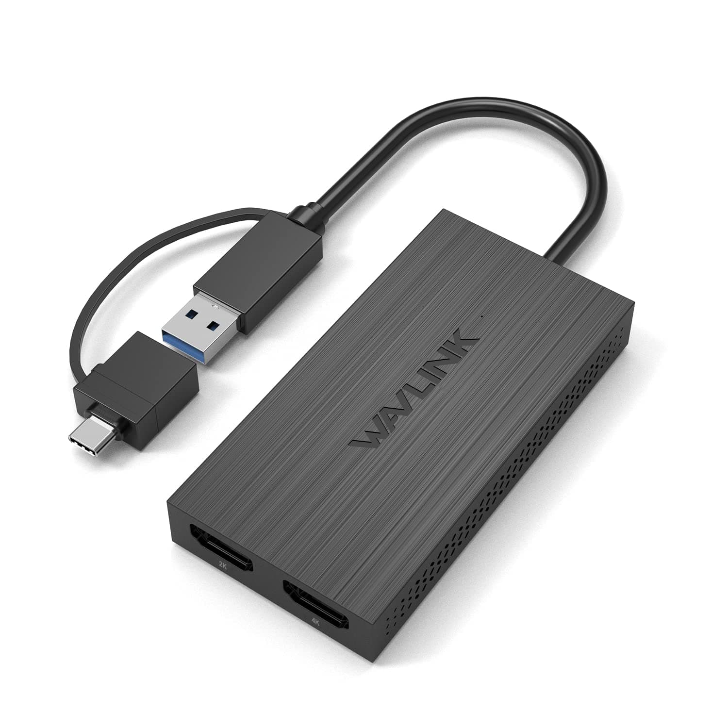 WAVLINK USB 3.0 or USB C to HDMI Adapter for Dual Monitors, Universal Video Graphics Adapter for Mac and Windows, Thunderbolt 3/4, USB 3.0 or USB-C, 1080p@60Hz